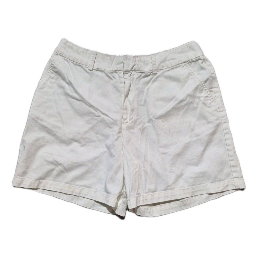 St John’s Bay Shorts Womens Size 10 White Boyfriend Shorts